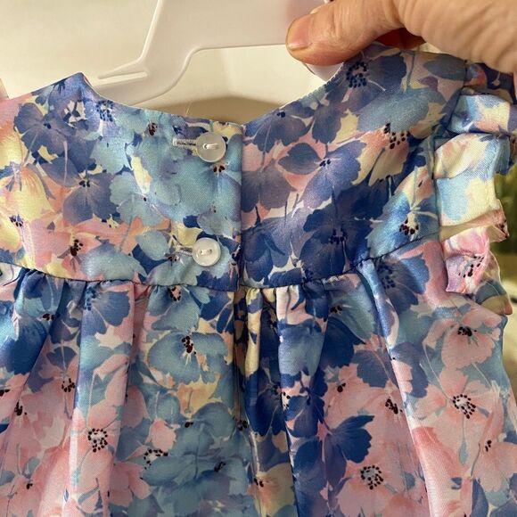 Bonnie Baby pastel blue, pink, gauze lining 2 pc dress set, brand new, - Picture 9 of 12